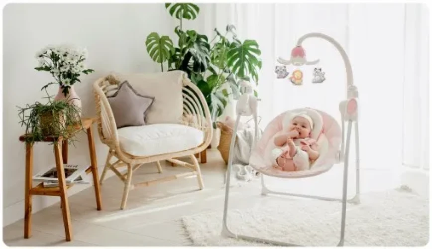 Детское кресло-качалка Lionelo Robin Beige купить в Кишиневе