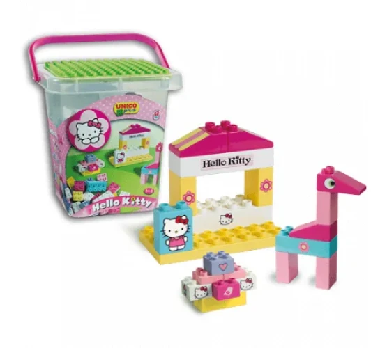 Set construcție Androni Giocattoli Hello Kitty într-o găleată, 104 elemente cumpăra în Chișinau