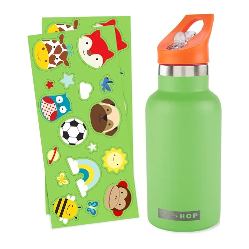 Sticluță cu pai Skip Hop cu autocolante G Green (4 ani+), 380 ml cumpăra în Chișinau