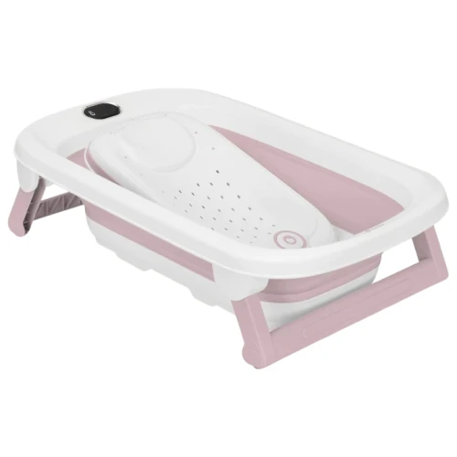 Cădiță pliabilă cu suport și termometru Lionelo BabyBubble Pink Mist, 78 cm cumpăra în Chișinau