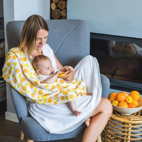 Pelincă din fibre de bambus BabyOno Orange + jucărie (120x120 cm), 1 buc. cumpăra în Chișinau