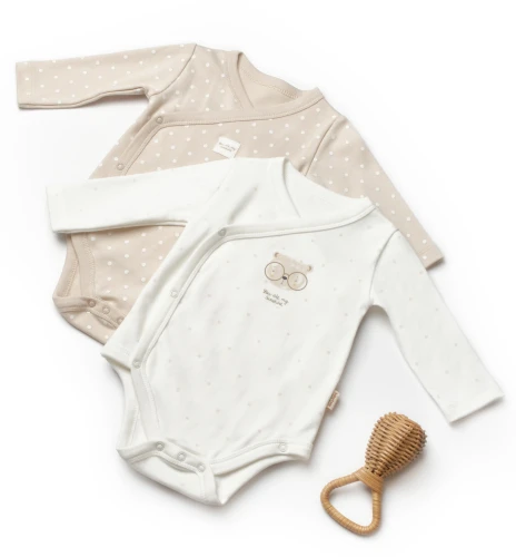 Боди с длинным рукавом BabyCosy Ivory & Ecru, 2 шт. (3-6М) купить в Кишиневе