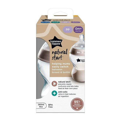 Бутылочка для кормления из пластика Tommee Tippee Natural Start, 260 мл купить в Кишиневе
