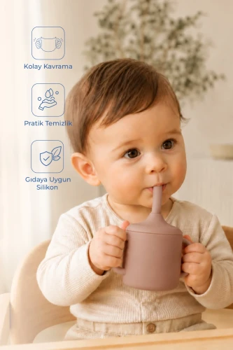 Силиконовая кружка с трубочкой BabyJem Latte (8 мес.+), 120 мл купить в Кишиневе