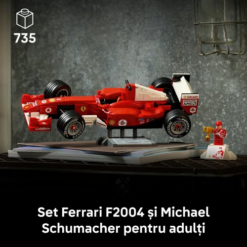 Set construcție Lego Icons Ferrari F2004 & Michael Schumacher, 735 elemente cumpăra în Chișinau