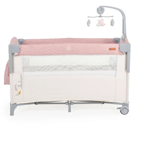 Манеж-кровать 2 в 1 Moni Indiana Pink купить в Кишиневе