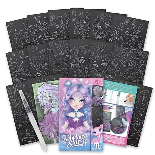 Набор для рисования Nebulous Stars Acuarela-to-Go с черными страницами, 8 шт. купить в Кишиневе
