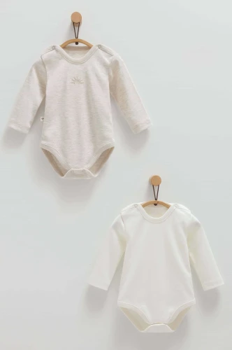 Боди с длинным рукавом Caramell Cool Spring Beige, 2 шт. (3-6М) купить в Кишиневе