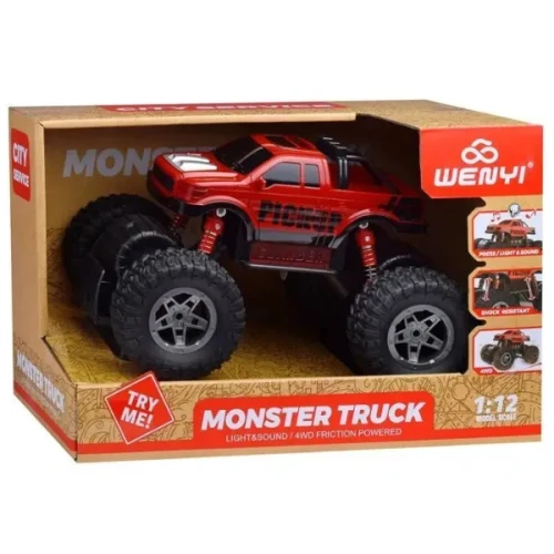 Машина Jeep Wenyi Monster Truck с инерцией (свет/звук), масштаб 1:12 купить в Кишиневе