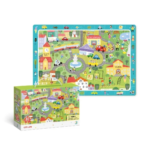 Puzzle Dodo Viața în oraș, seria Puzzle de observație, 80 elemente cumpăra în Chișinau