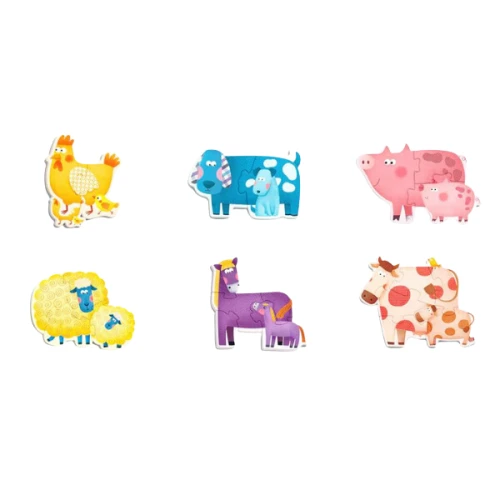 Puzzle educativ Mideer Animăluțe 6 în 1, 20 elemente cumpăra în Chișinau