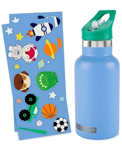 Sticluță cu pai Skip Hop cu autocolante G Blue (4 ani+), 380 ml cumpăra în Chișinau