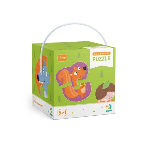 Puzzle educativ DODO 6 în 1 Animale de pădure, 18 elemente cumpăra în Chișinau