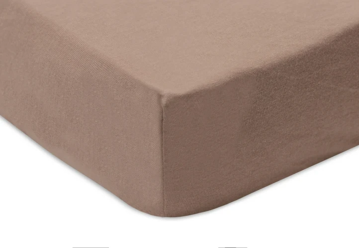 Простыня на резинке Jollein Jersey Milky Coffee, 120x60 см купить в Кишиневе
