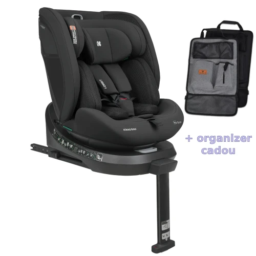 Автокресло 40-150 см (i-Size) Isofix KikkaBoo i-Orbit Black, поворотное 360 купить в Кишиневе