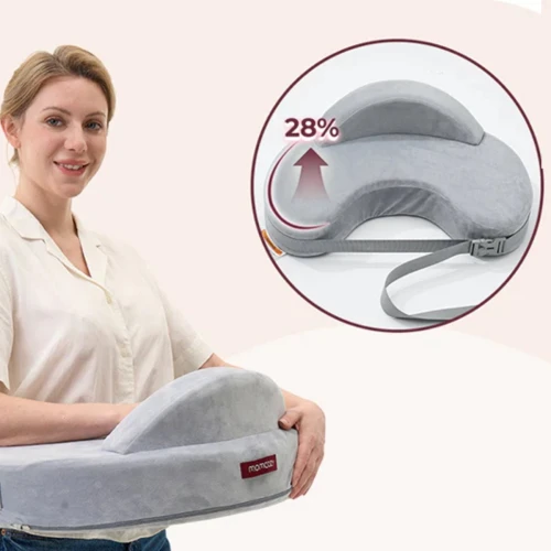 Perna pentru alaptare Momcozy Exclusive Memory Grey, 57x37 cm cumpăra în Chișinau