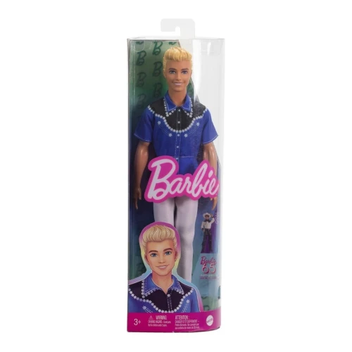 Păpușă Ken Barbie Fashionistas HRH25, cămașă western albastru cu negru cumpăra în Chișinau