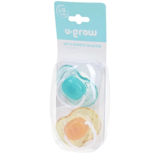 Силиконовые пустышки с защитным щитком U-Glow (6–18 месяцев), 2 шт. купить в Кишиневе
