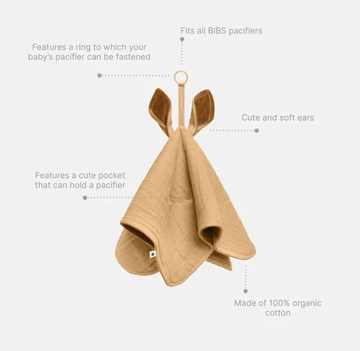 Пледик Bibs Kangaroo Ivory, 40x39 см купить в Кишиневе