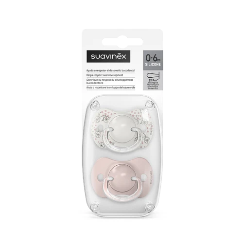 Пустышки симметричные из силикона Suavinex SX PRO Pink (0-6 мес.), 2 шт. купить в Кишиневе