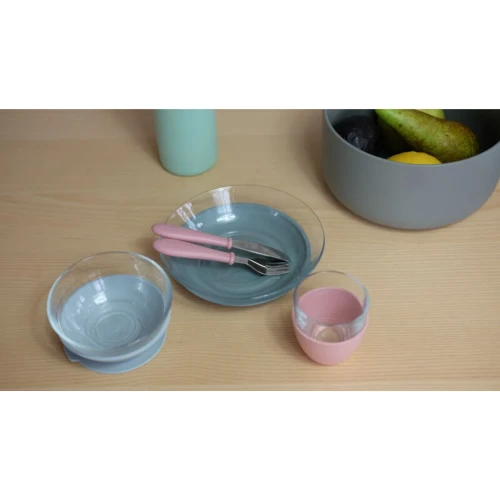 Set de masa din sticlă Beaba Eucalyptus 3 buc cumpăra în Chișinau