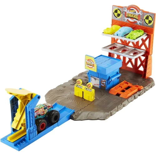 Set constructie Hot Wheels Monster Trucks Blast Station, 5 elemente cumpăra în Chișinau