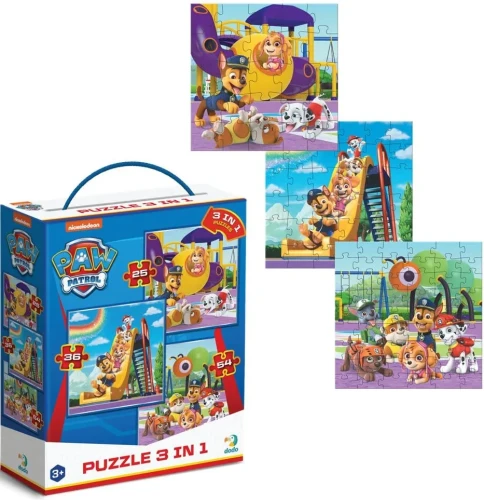 Puzzle Dodo 3 în 1 Teren de joacă, seria Patrula Cățelușilor, 25, 36 și 54 elemente cumpăra în Chișinau
