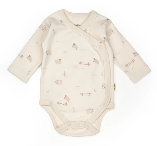 Боди с длинным рукавом BabyCosy Cream & Ecru, 2 шт. (3-6М) купить в Кишиневе