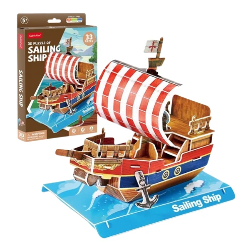 Puzzle 3D CubicFun Corabie cu pânze, 33 elemente cumpăra în Chișinau