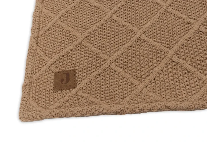 Păturică Jollein Check Knit Biscuit/Teddy Fleece, 100x150 cm cumpăra în Chișinau