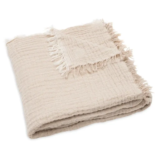 Păturică Jollein Fringe Stripe GOTS Biscuit, 120x120 cm cumpăra în Chișinau