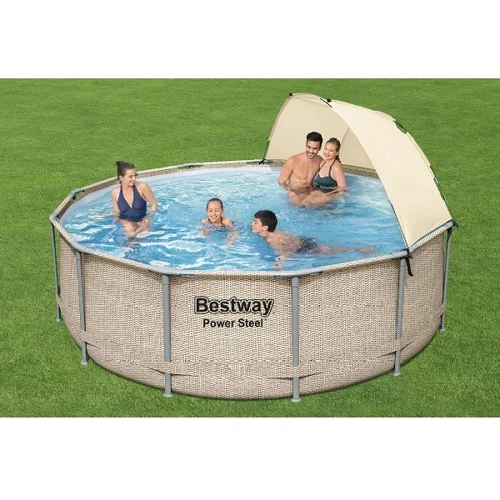 Каркасный бассейн Bestway Power Steel с навесом 396x107 см, 11133 литра купить в Кишиневе