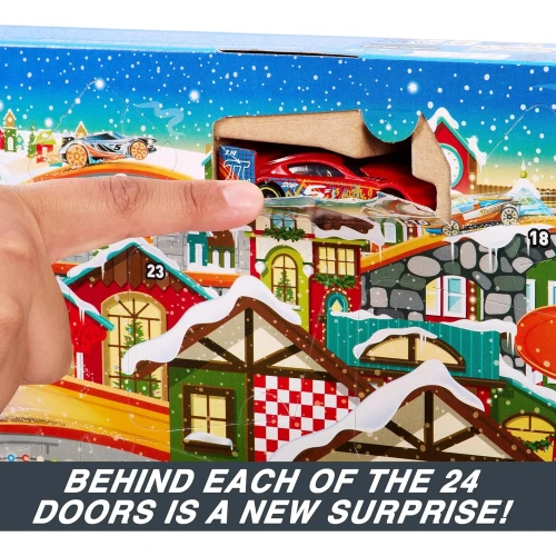 Set constructie Hot Wheels Calendar Advent Festiv, 24 elemente cumpăra în Chișinau