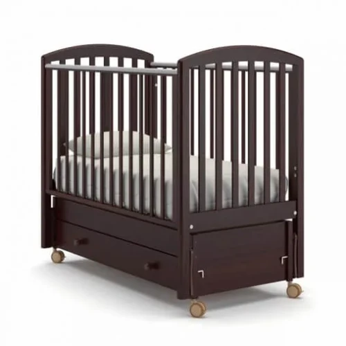 Детская кроватка качалка с ящиком (на колесах) Gandylyan Дени махагон купить в Кишиневе