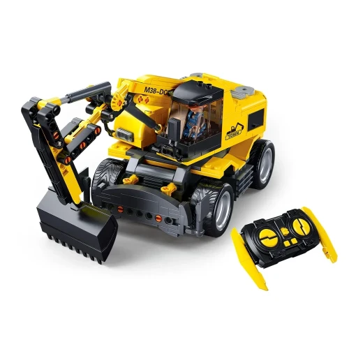 Set construcție Sluban Excavator pe roți E7 cu telecomandă, 353 elemente cumpăra în Chișinau