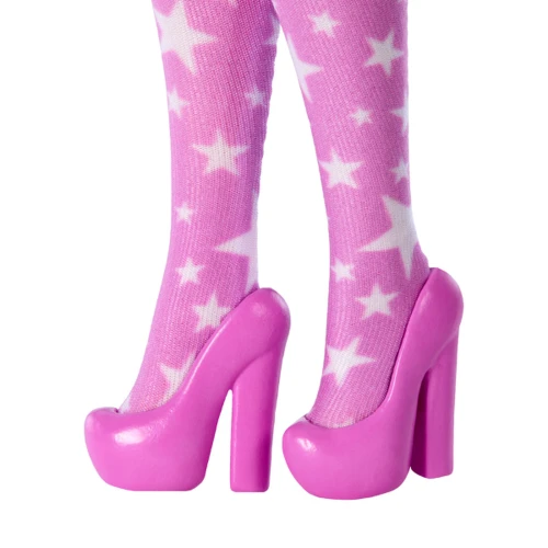 Păpușa Barbie Deluxe Style nr. 11, rochie roz din denim cu imprimeu stelat cumpăra în Chișinau
