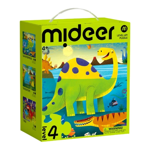 Пазл Mideer Level Up! Мир динозавров, 3 в 1, уровень 4, 180 элементов купить в Кишиневе