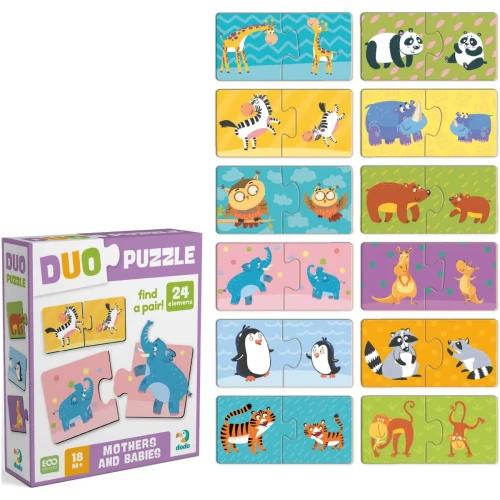 Puzzle educativ Dodo DUO Mothers and babies, 24 elemente cumpăra în Chișinau