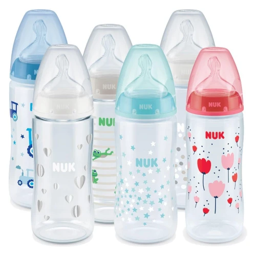 Бутылочка для кормления из пластика NUK First Choice Temperature Control в асс., 300 мл купить в Кишиневе