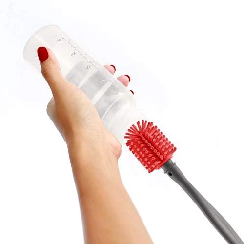 Perie pentru curățarea sticlelor și suzetei Babyjem Red cumpăra în Chișinau