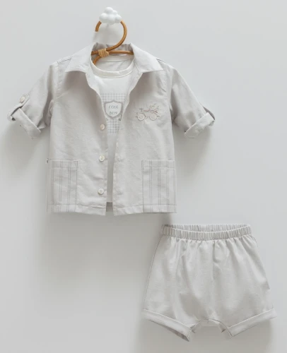 Комплект из 3 штук Caramell New Linen Grey (9-12М) купить в Кишиневе