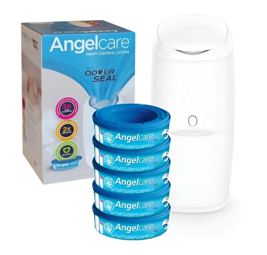 Depozitar pentru scutece AngelCare Classic White + 5 rezerve rotunde pentru 900 scutece cumpăra în Chișinau