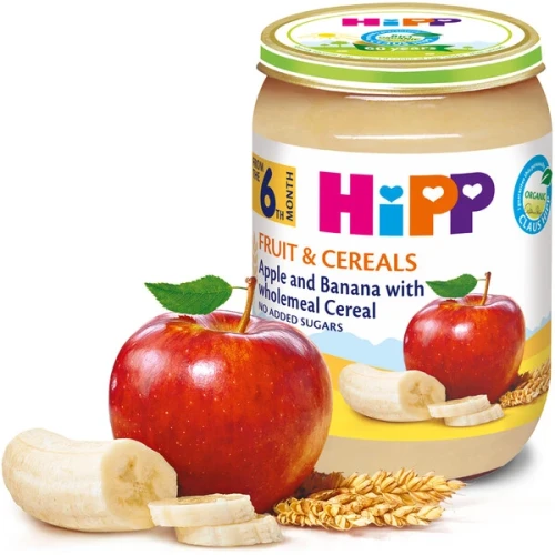 Piure HiPP Banană-măr cu cereale integrale (6 luni+), 190 gr cumpăra în Chișinau