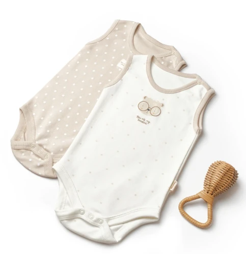 Body fără mânecă BabyCosy Ivory & Ecru, 2 buc. (12-18L) cumpăra în Chișinau