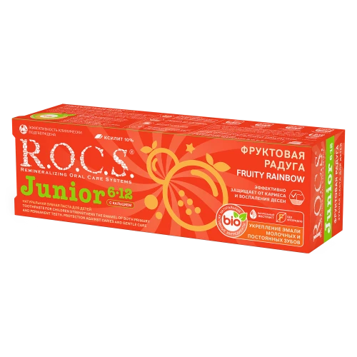 Зубная паста R.O.C.S. Junior Фруктовая радуга (6-12 года) купить в Кишиневе