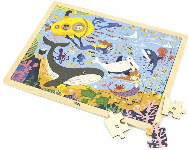 Puzzle din lemn Viga Viața marină, 48 elemente cumpăra în Chișinau