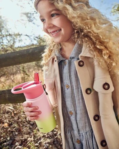 Sticluță termoizolantă cu pai Skip Hop Wander Pink (4 ani+), 450 ml cumpăra în Chișinau