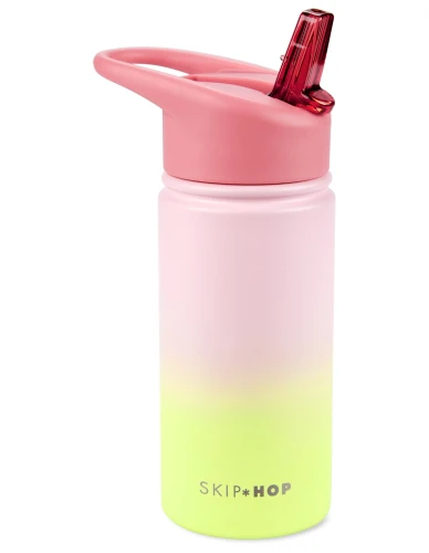 Sticluță termoizolantă cu pai Skip Hop Wander Pink (4 ani+), 450 ml cumpăra în Chișinau