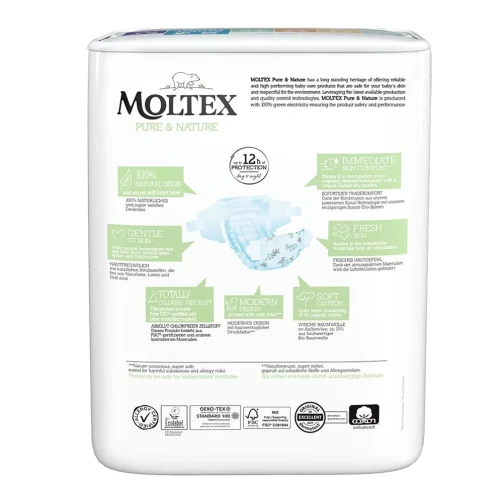 Подгузники эко гипоаллергенные Moltex Nature Junior 5 (11-16 кг), 25 шт. купить в Кишиневе
