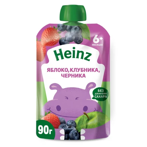 Пюре Heinz из яблоко-клубники-черники (6 мес+), 90 г купить в Кишиневе